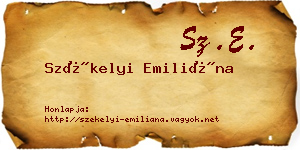 Székelyi Emiliána névjegykártya